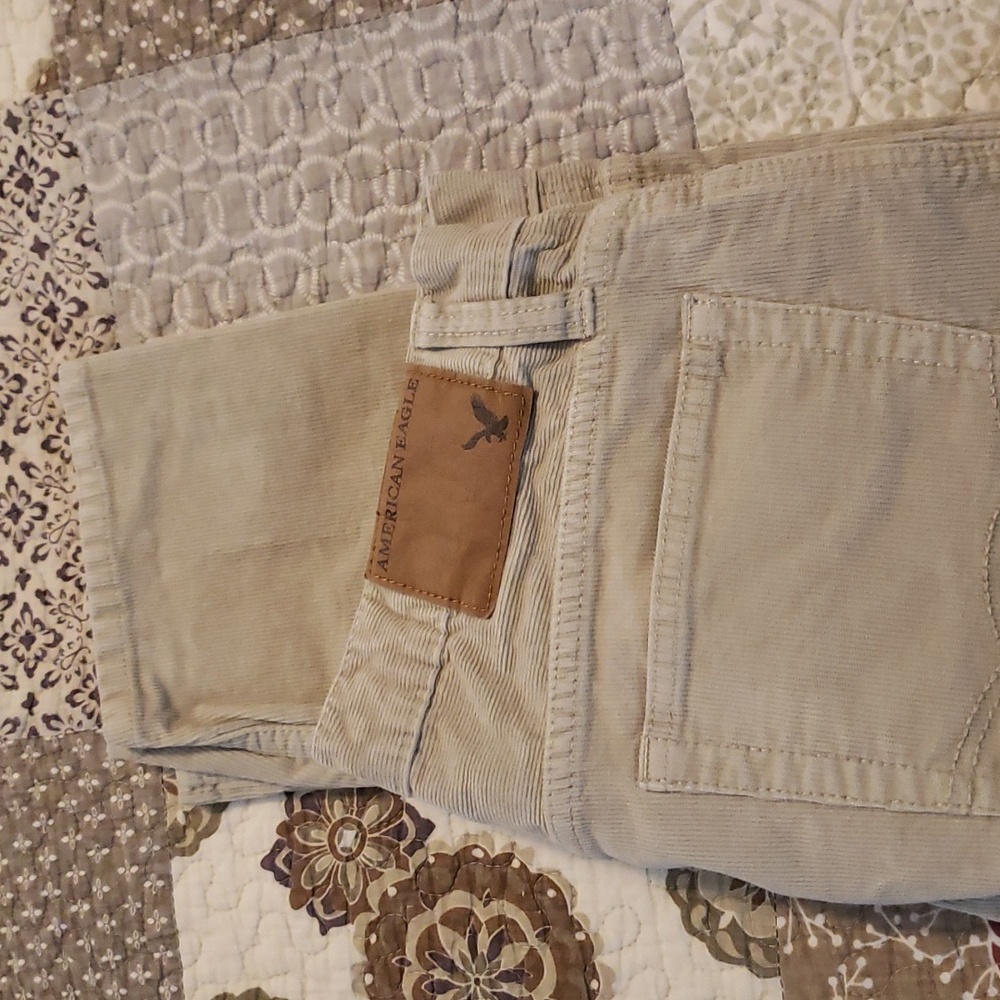 Tan corduroy pants. Mens. American Eagle